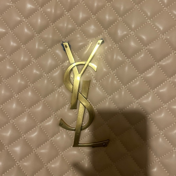 Yves Saint Laurent Quilted Tan Tote Bag - Picture 9 of 17